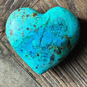 Chrysocalla Heart from Peru