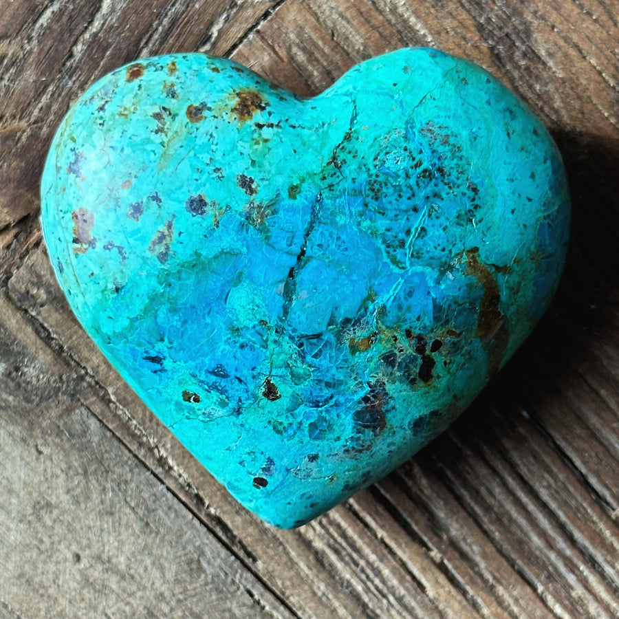 Chrysocalla Heart from Peru