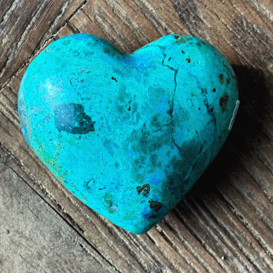 Chrysocalla Heart from Peru
