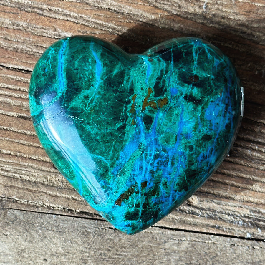 Chrysocalla Heart from Peru