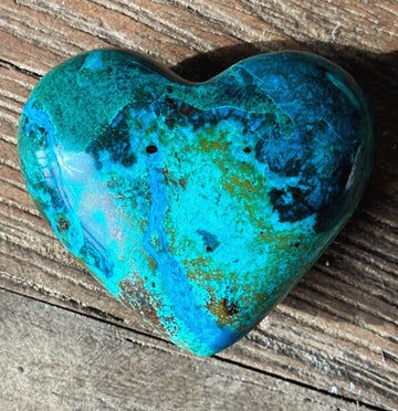 Chrysocalla Heart from Peru