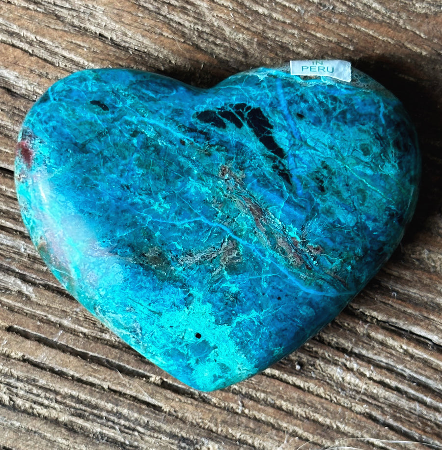 Chrysocalla Heart from Peru