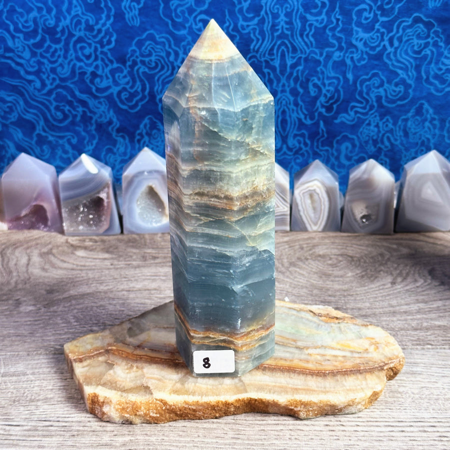 Sky Blue Large Onyx Tower from Argentina