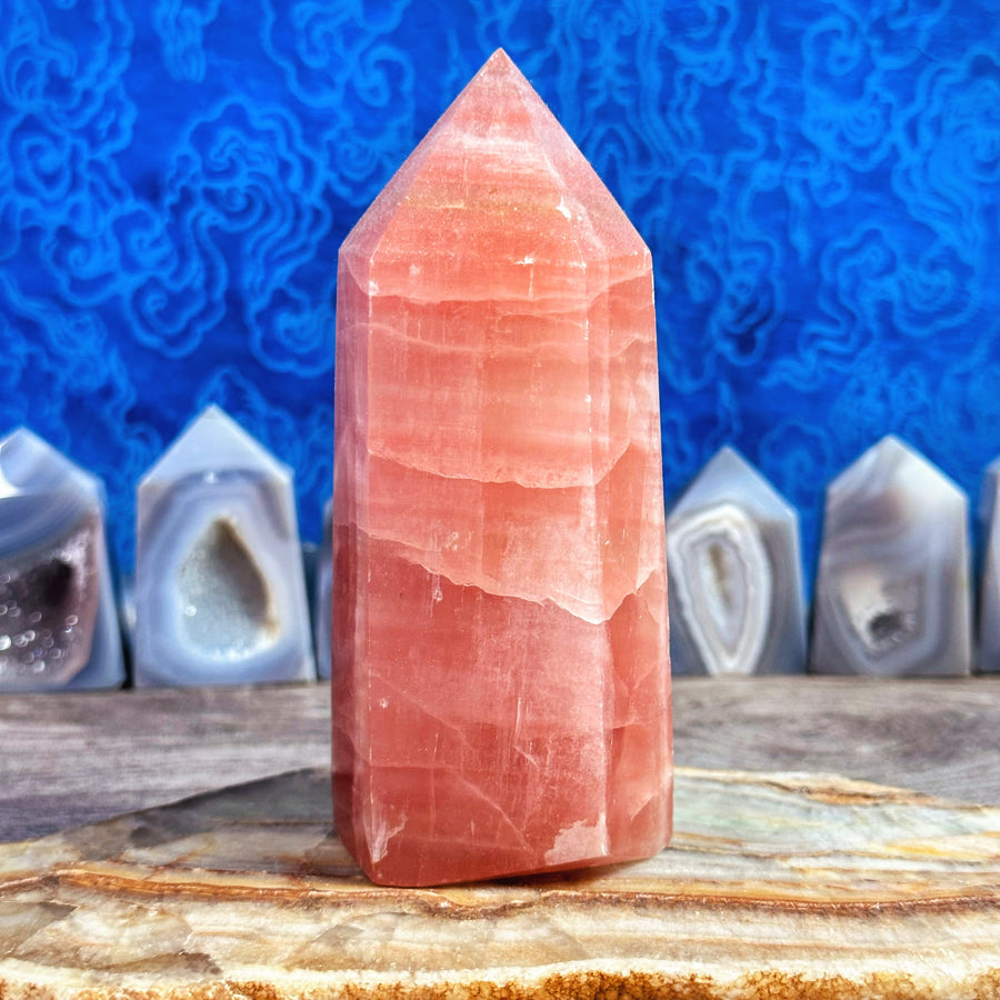 Rose Calcite Tower from Pakistan
