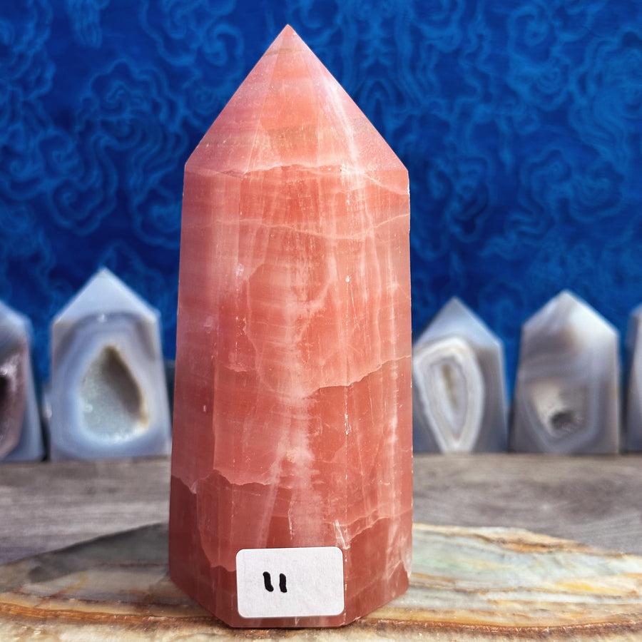 Rose Calcite Tower from Pakistan