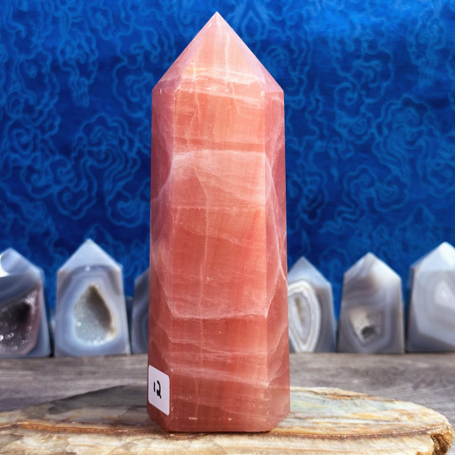 Rose Calcite Tower from Pakistan
