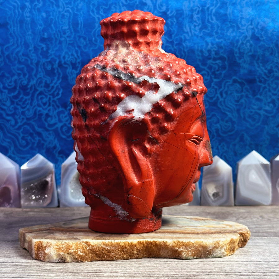 Red Jasper Buddha Carving from India