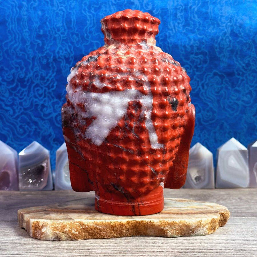 Red Jasper Buddha Carving from India