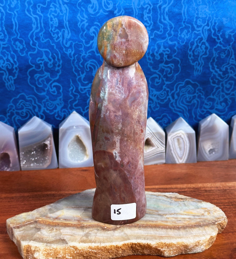 Fancy Agate Carved Virgin Mary/Goddess from India