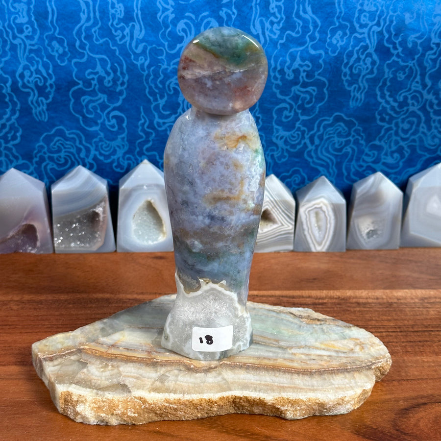 Fancy Jasper Virgin Mary/Goddess Carving from India