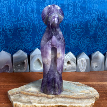 Amethyst Virgin Mary/Goddess Carving from China