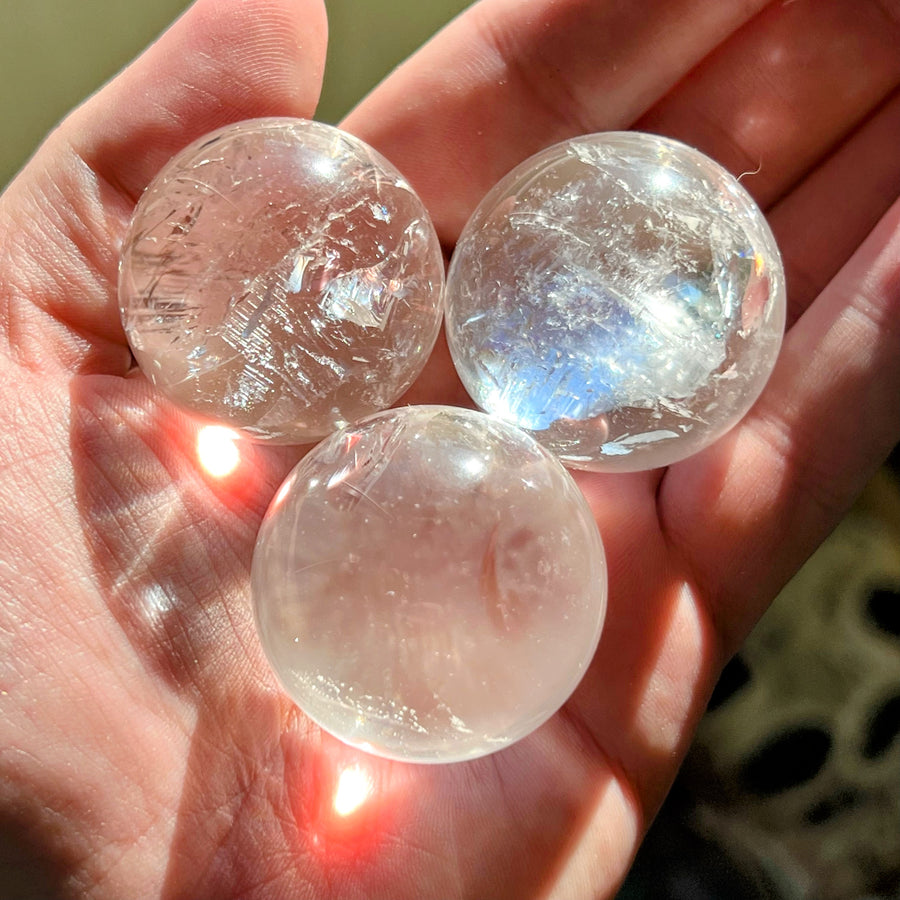 Clear Quartz Spheres from Brazil