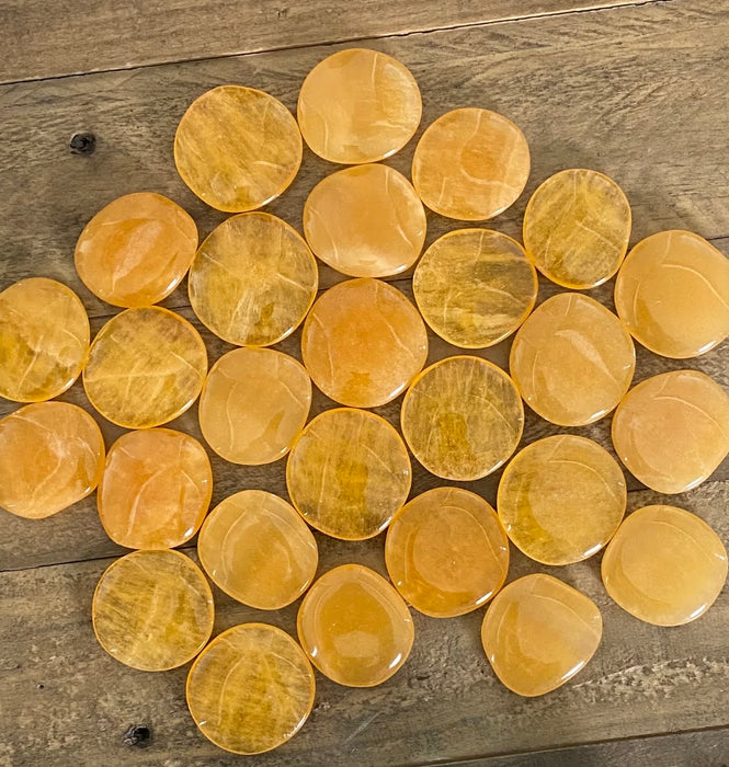 Orange Calcite Pocket Stones from Mexico