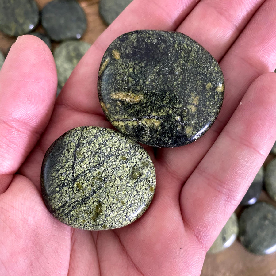 Green Snakskin Jasper Pocket Stones