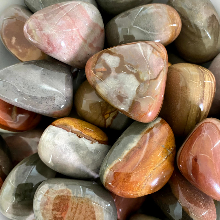 Polychrome Jasper Tumbled from Madagascar