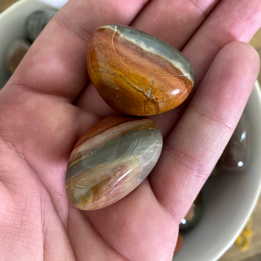 Polychrome Jasper Tumbled from Madagascar