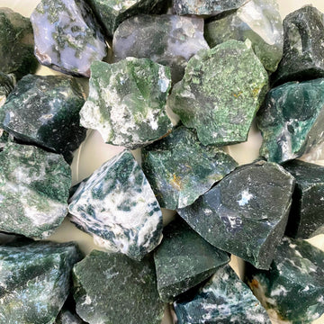 Moss Agate Natural Chunks from India