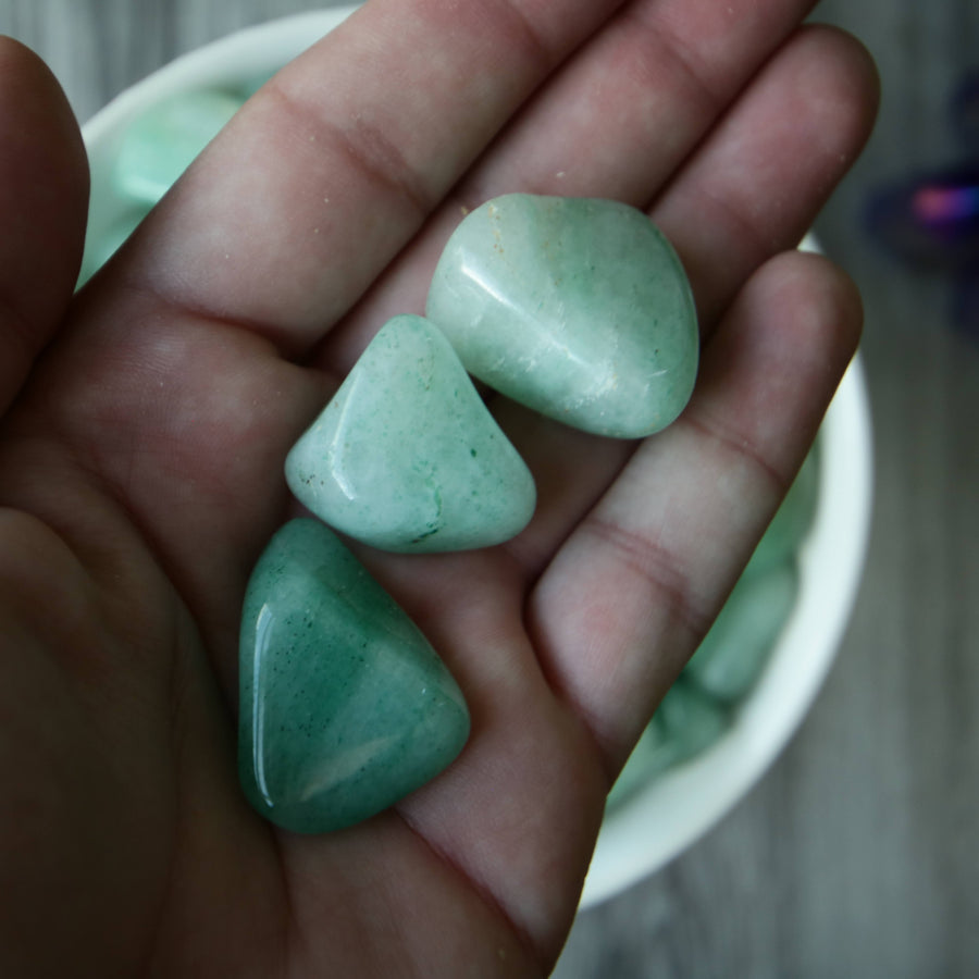 Green Aventurine Tumbled Crystals from South Africa