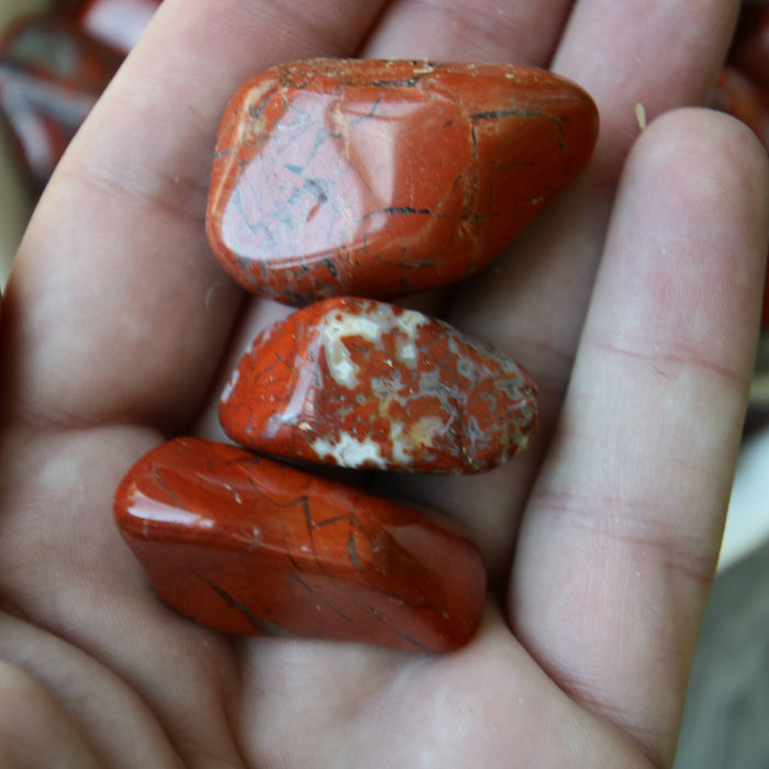 Red Jasper Tumbled Crystals from South Africa