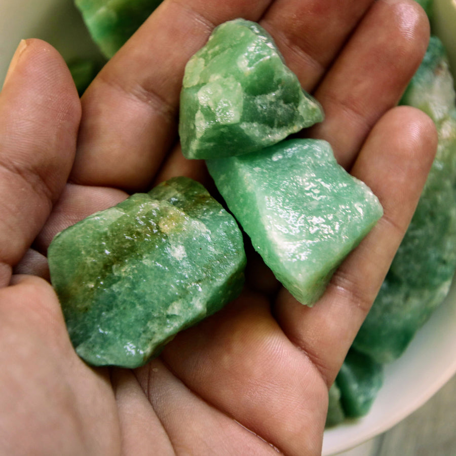Green Aventurine Natural Chunks from Brazil