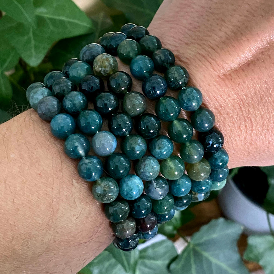 Moss Agate Gemstone Bracelet