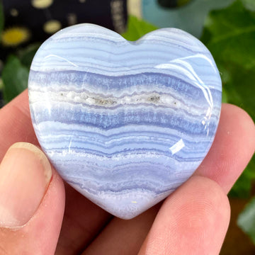 Blue Lace Agate Heart from South Africa