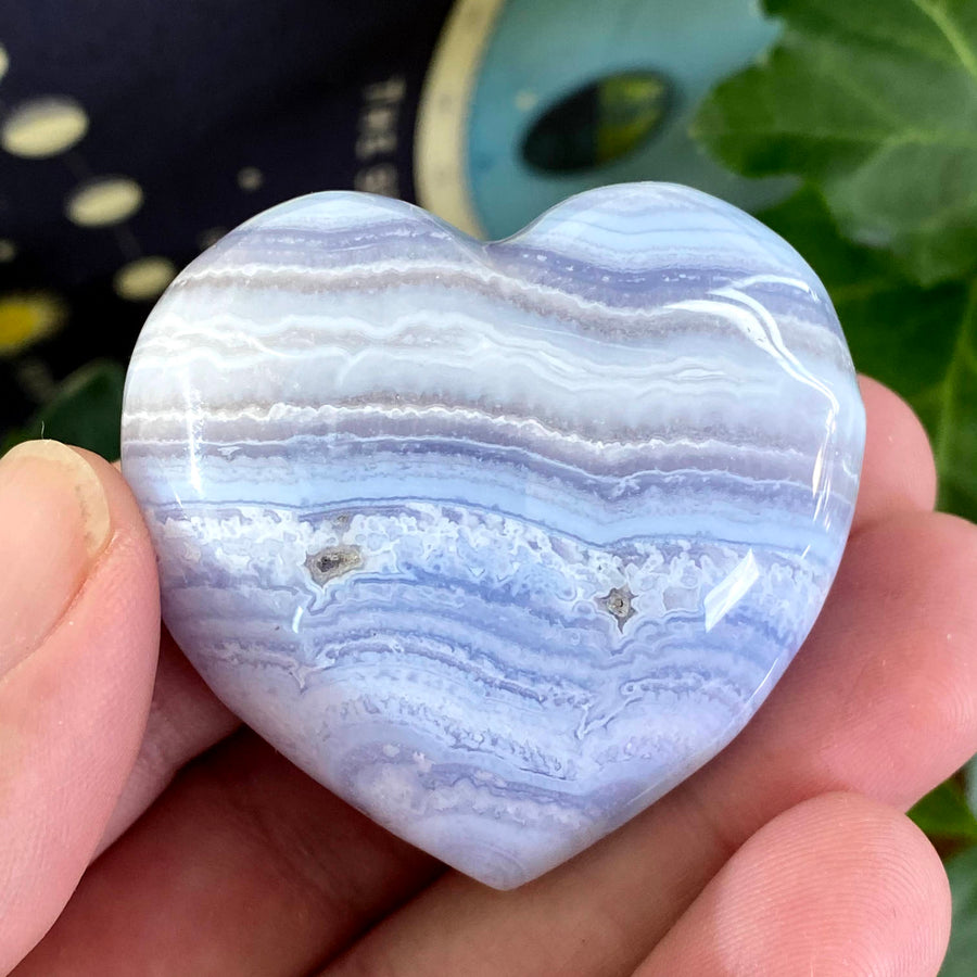 Blue Lace Agate Heart from South Africa