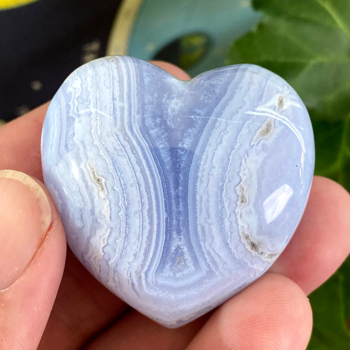 Blue Lace Agate Heart from South Africa