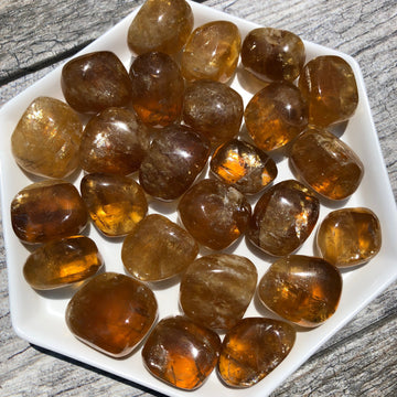 Honey Calcite Tumbled Stones from India