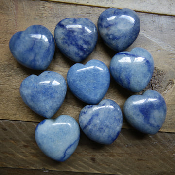 Blue Quartz Hearts
