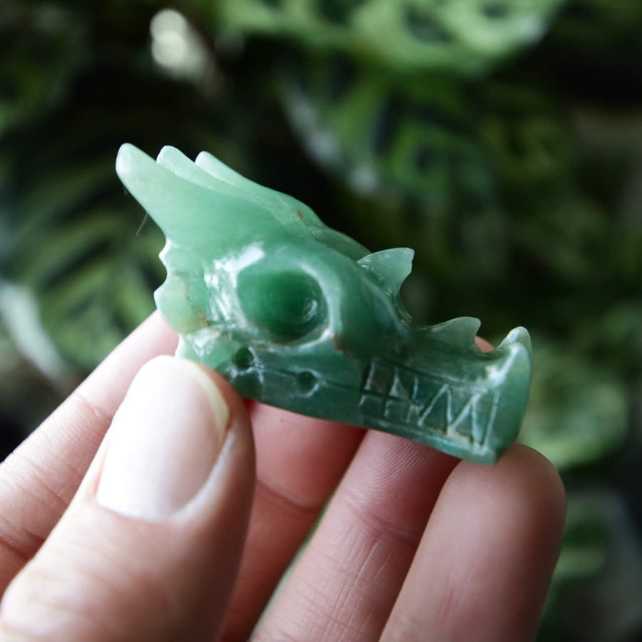 Green Aventurine Carved Dragon from China