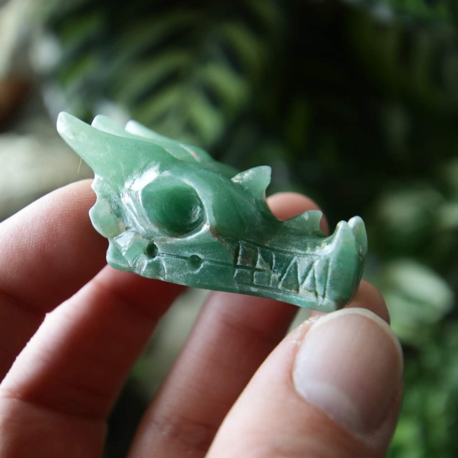 Green Aventurine Carved Dragon from China