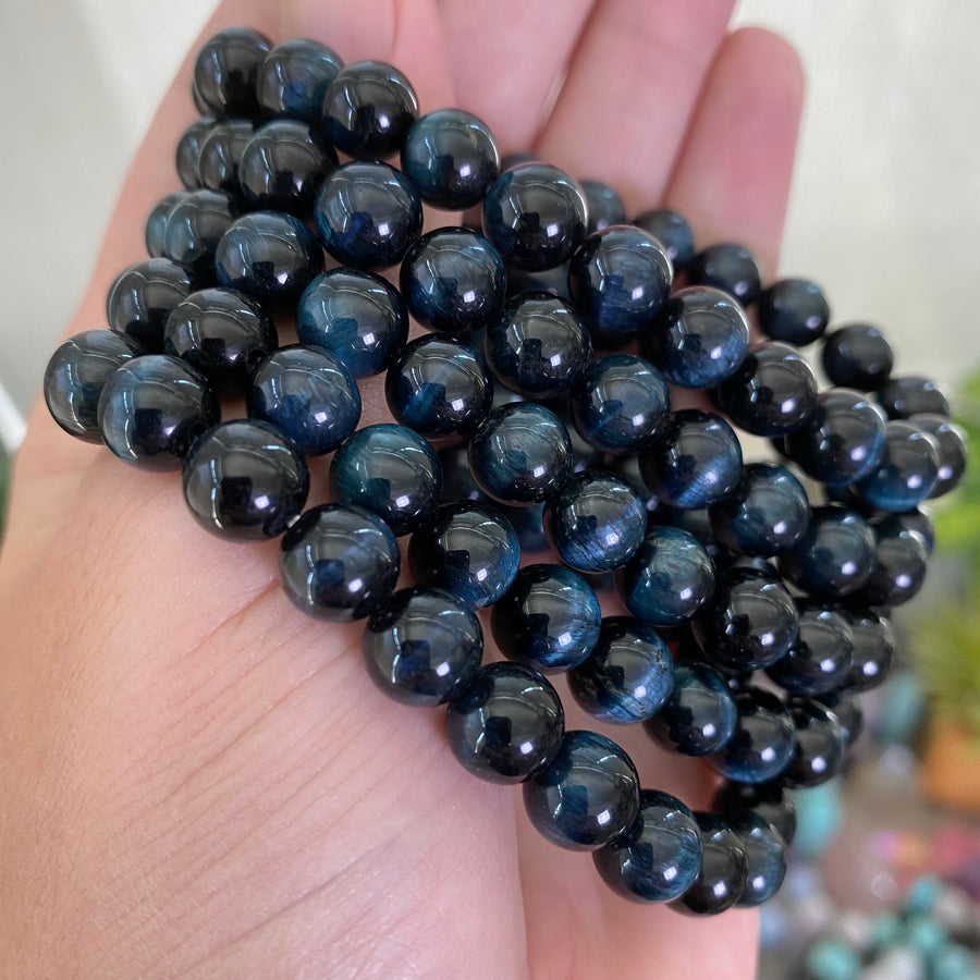 Blue Tiger's Eye Gemstone Bracelet