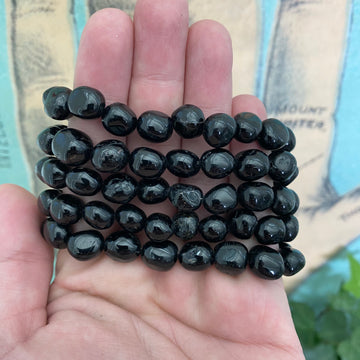 Black Tourmaline Gemstone Bracelet from Brazil