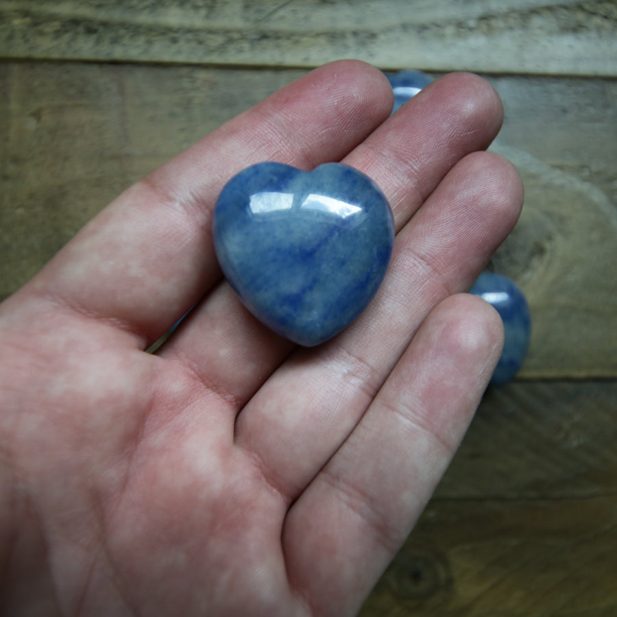 Blue Quartz Hearts