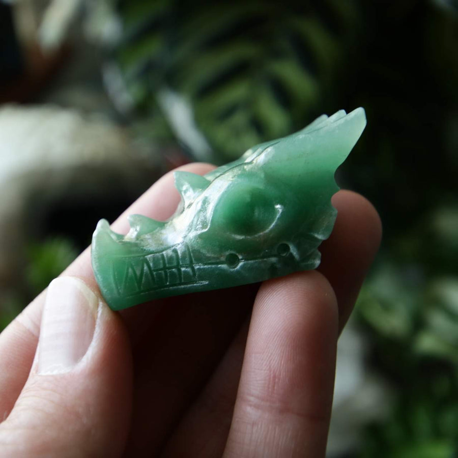 Green Aventurine Carved Dragon from China