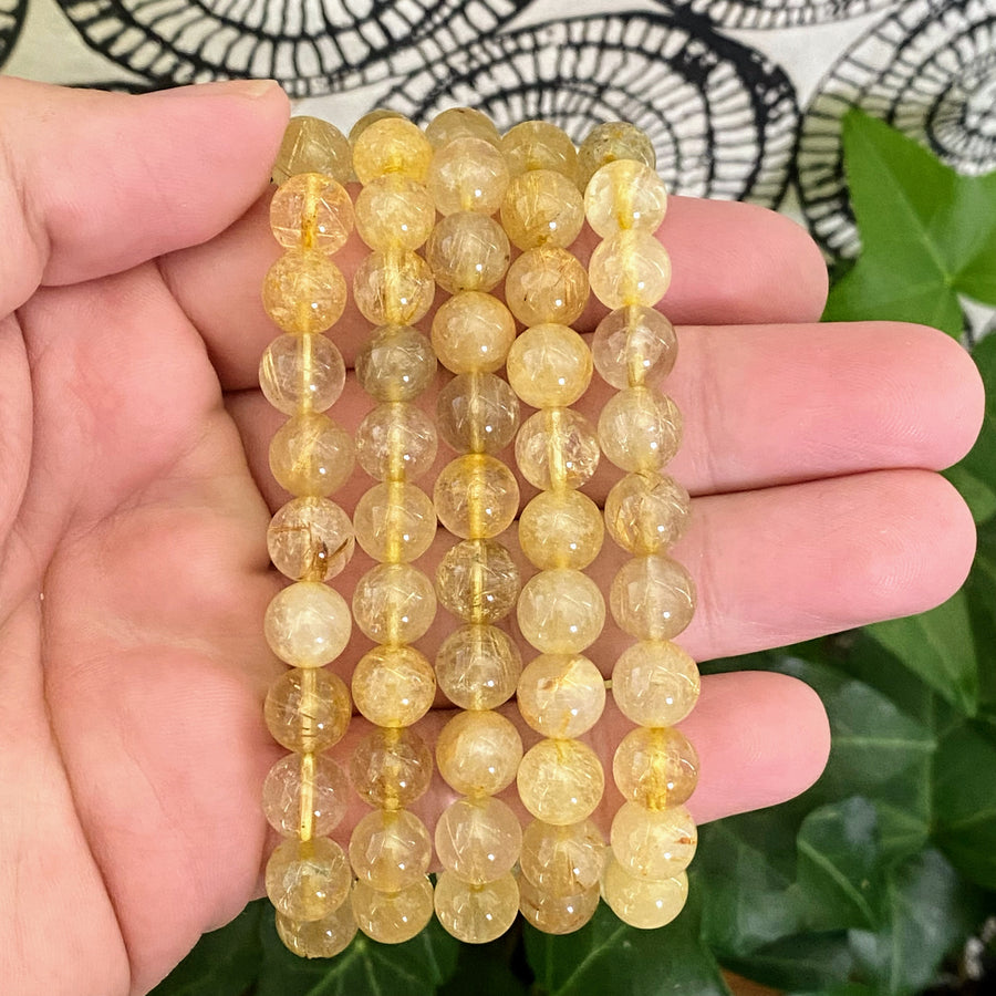 Golden Rutile Gemstone Bracelet
